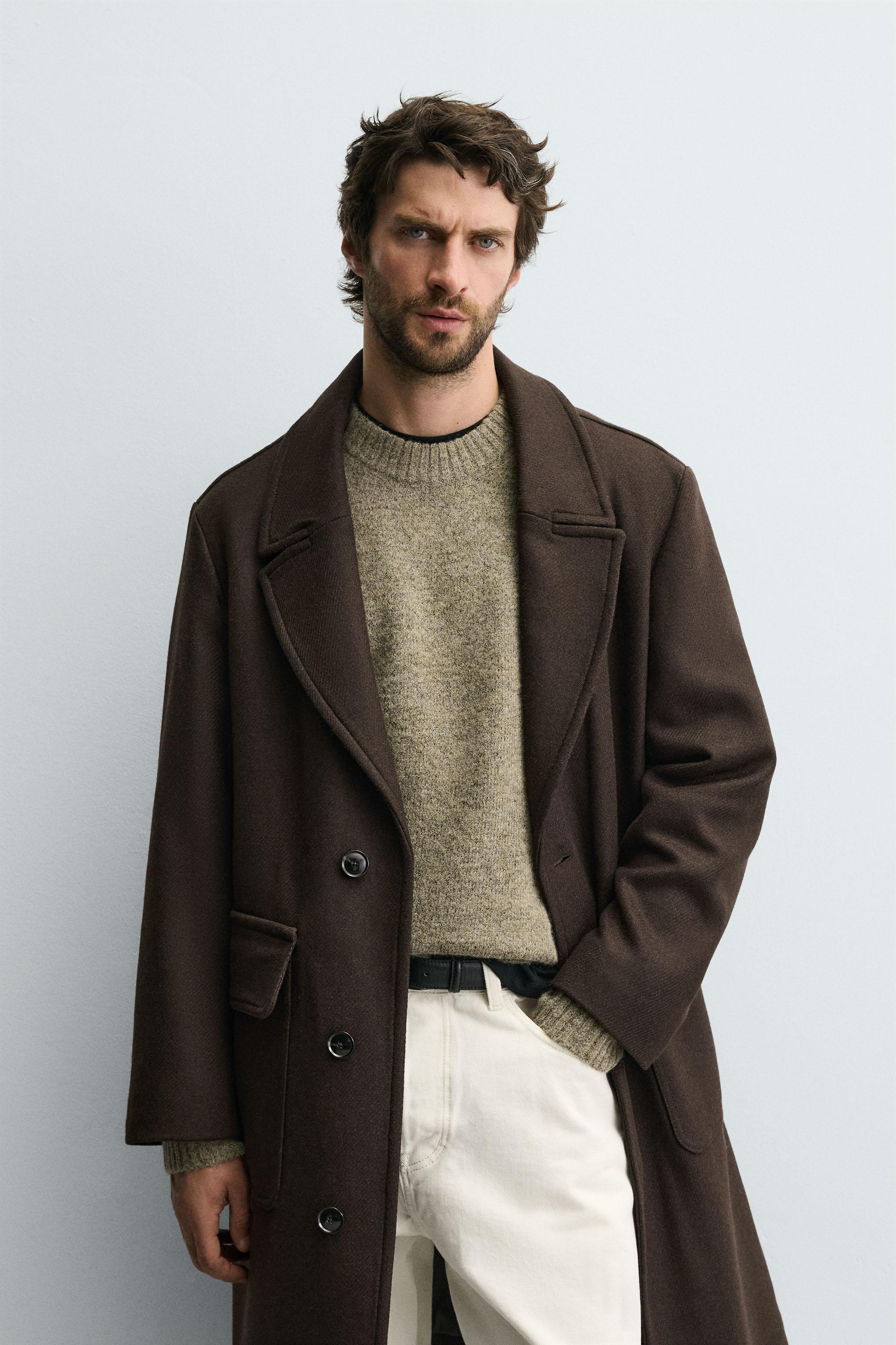 MANTEAU RELAXED FIT AVEC LAINE